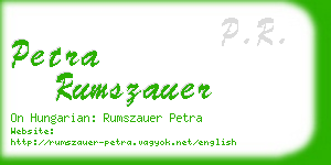 petra rumszauer business card
